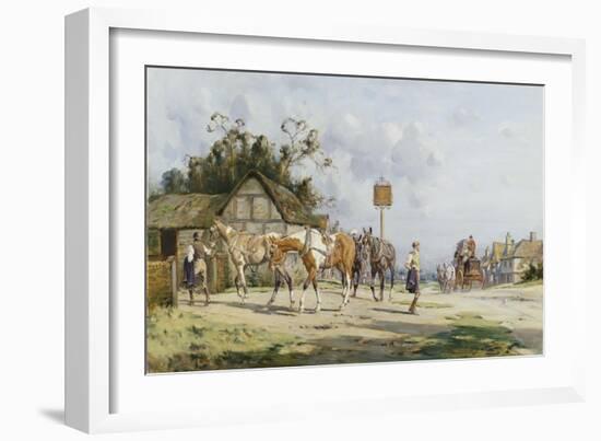 A Change of Horses: The Fresh Team-George Wright-Framed Giclee Print