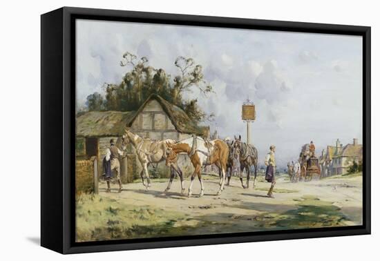 A Change of Horses: The Fresh Team-George Wright-Framed Stretched Canvas
