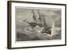 A Channel Tug Trying to Get a Rope on Board a Distressed Vessel in a Storm-null-Framed Giclee Print