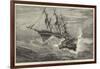 A Channel Tug Trying to Get a Rope on Board a Distressed Vessel in a Storm-null-Framed Giclee Print