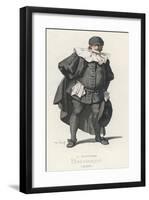 A Character from "Le Maistre d"Escole"-Maurice Sand-Framed Art Print