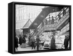 A Characteristic Sidewalk Newstand Sic, New York City-null-Framed Stretched Canvas