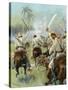 A Charge of Cuban Cavalry Armed with Machetes-Thure De Thulstrup-Stretched Canvas