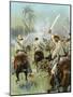 A Charge of Cuban Cavalry Armed with Machetes-Thure De Thulstrup-Mounted Giclee Print