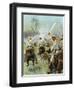 A Charge of Cuban Cavalry Armed with Machetes-Thure De Thulstrup-Framed Giclee Print