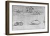 'A Chariot Armed with Scythes, Two Drawings of a Sort of Tank and a Partisan', c1480 (1945)-Leonardo Da Vinci-Framed Giclee Print