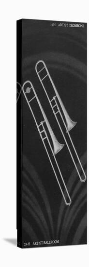 A Charles Gerard Conn Artist Model Trombone 4-H and Artist-Ballroom Trombone 24-H-null-Stretched Canvas