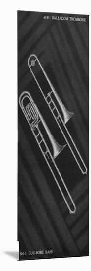 A Charles Gerard Conn Ballroom Trombone 40-H and Duo-Bore Bass Trombone 70-H-null-Mounted Giclee Print