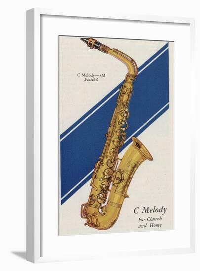 A Charles Gerard Conn C Melody 8-M with a Finish 0-null-Framed Giclee Print