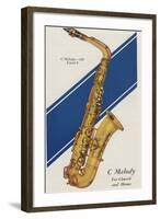 A Charles Gerard Conn C Melody 8-M with a Finish 0-null-Framed Giclee Print