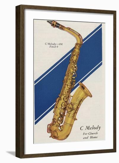 A Charles Gerard Conn C Melody 8-M with a Finish 0-null-Framed Giclee Print