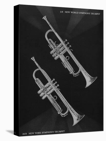 A Charles Gerard Conn French Brass 2-B New World Symphony Trumpet and a 22-B New York Symphony Trum-null-Stretched Canvas