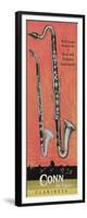 A Charles Gerard Conn Giant Boehm Alto 40-N Clarinet and Giant Boehm Bass 50-N Clarinet-null-Framed Giclee Print