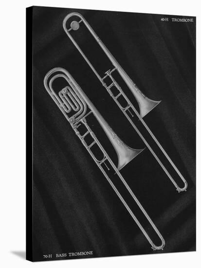 A Charles Gerard Conn the Ballroom Trombone 40-H and Duo-Bore Bass Trombone 70-H-null-Stretched Canvas