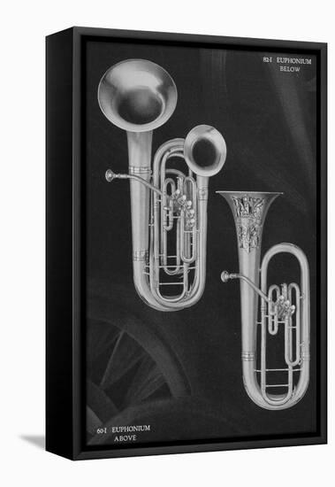 A Charles Gerard Conn Wonderphone Euphonium 82-I and a Wonderphone Euphonium 60-I-null-Framed Stretched Canvas