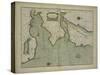A chart of the East coast of Scotland from a sea atlas, 1707-English School-Stretched Canvas