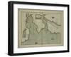 A chart of the East coast of Scotland from a sea atlas, 1707-English School-Framed Giclee Print