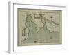 A chart of the East coast of Scotland from a sea atlas, 1707-English School-Framed Giclee Print