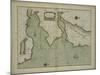 A chart of the East coast of Scotland from a sea atlas, 1707-English School-Mounted Giclee Print