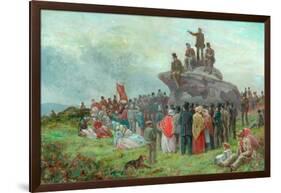 A Chartist Meeting at Basin Stones, Todmorden, 1842-Alfred Walter Bayes-Framed Giclee Print