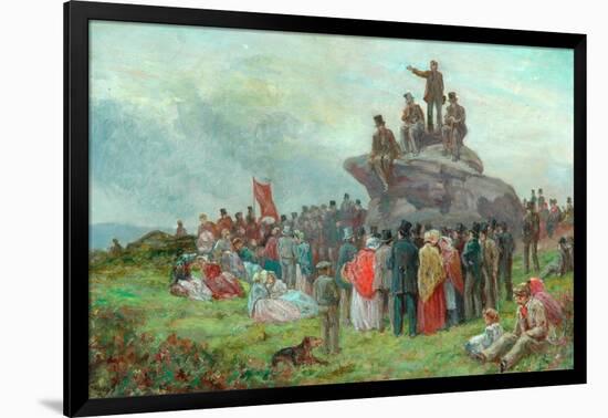 A Chartist Meeting at Basin Stones, Todmorden, 1842-Alfred Walter Bayes-Framed Giclee Print