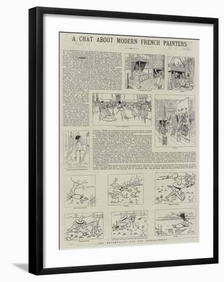 A Chat About Modern French Painters-null-Framed Giclee Print