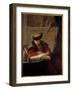 A Chemist in His Laboratory or a Philosopher Occupies His Reading. Portrait of the Painter Jacques-Jean-Baptiste Simeon Chardin-Framed Giclee Print