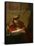 A Chemist in His Laboratory or a Philosopher Reading-Jean-Baptiste Simeon Chardin-Framed Stretched Canvas