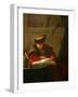 A Chemist in His Laboratory or a Philosopher Reading-Jean-Baptiste Simeon Chardin-Framed Giclee Print