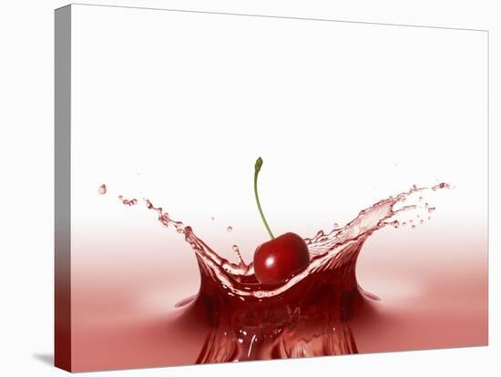 A Cherry Falling into Red Juice-Petr Gross-Stretched Canvas