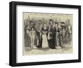 A Chess Tournament with Living Pieces at Brighton-null-Framed Premium Giclee Print