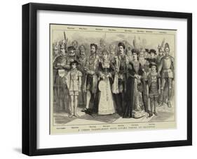 A Chess Tournament with Living Pieces at Brighton-null-Framed Giclee Print