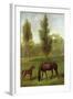 A Chestnut Mare and Foal in a Wooded Landscape, C.1761-63-George Stubbs-Framed Premium Giclee Print