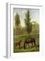 A Chestnut Mare and Foal in a Wooded Landscape, C.1761-63-George Stubbs-Framed Giclee Print