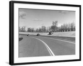 A Chevrolet Being Tested on the General Motors Testing Ground-null-Framed Photographic Print