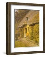 A Child at the Doorway of a Thatched Cottage-Helen Allingham-Framed Giclee Print