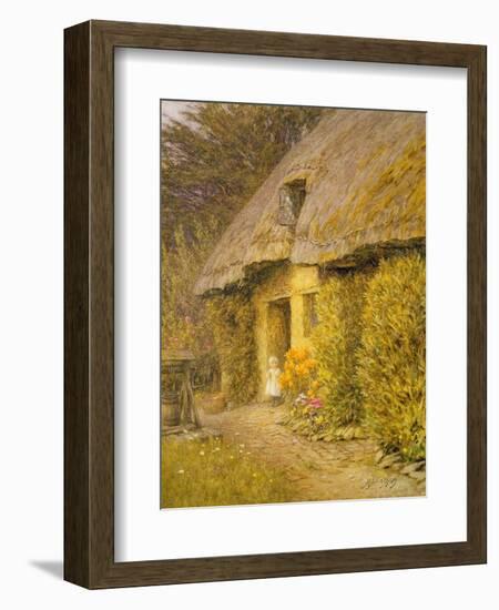 A Child at the Doorway of a Thatched Cottage-Helen Allingham-Framed Giclee Print