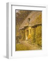 A Child at the Doorway of a Thatched Cottage-Helen Allingham-Framed Giclee Print