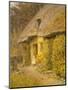 A Child at the Doorway of a Thatched Cottage-Helen Allingham-Mounted Giclee Print