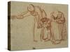 A Child Being Taught to Walk-Rembrandt van Rijn-Stretched Canvas