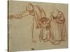 A Child Being Taught to Walk-Rembrandt van Rijn-Stretched Canvas