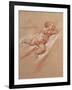 A Child chalk on paper-Jean Baptiste Greuze-Framed Giclee Print