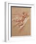 A Child chalk on paper-Jean Baptiste Greuze-Framed Giclee Print