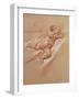 A Child chalk on paper-Jean Baptiste Greuze-Framed Giclee Print