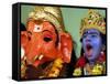 A Child Dressed as Hindu God Krishna Yawns, Chennai, India, September 22, 2006-M. Lakshman-Framed Stretched Canvas