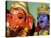 A Child Dressed as Hindu God Krishna Yawns, Chennai, India, September 22, 2006-M. Lakshman-Stretched Canvas