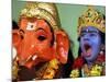 A Child Dressed as Hindu God Krishna Yawns, Chennai, India, September 22, 2006-M. Lakshman-Mounted Photographic Print