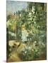 A Child in the Hollyhocks, 1881-Camille Pissarro-Mounted Giclee Print