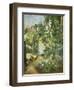 A Child in the Hollyhocks, 1881-Camille Pissarro-Framed Giclee Print