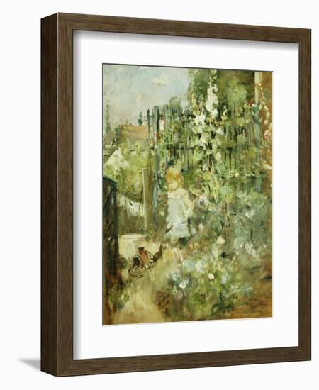 A Child in the Rosebeds, 1881-Berthe Morisot-Framed Giclee Print